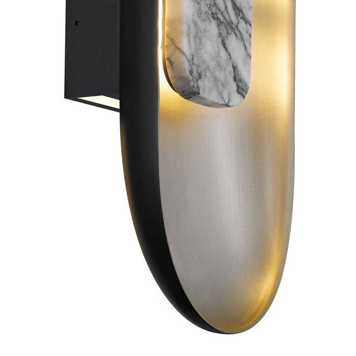 Alteck Marilyn 20" LED Outdoor Sconce, Sand Black BA