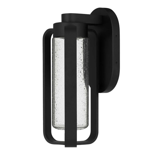 Alteck Clover 12" LED Outdoor Sconce, Black/Clear, Sand Black
