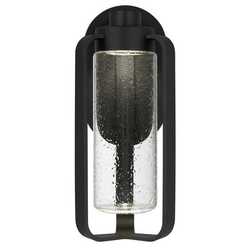 Alteck Clover 12" LED Outdoor Sconce, Black/Clear, Sand Black
