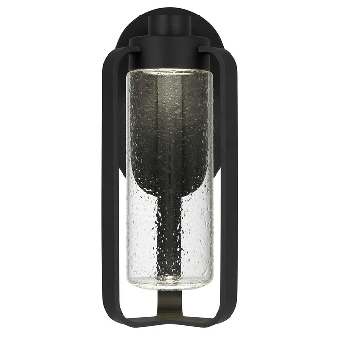 Alteck Clover 12" LED Outdoor Sconce, Black/Clear, Sand Black
