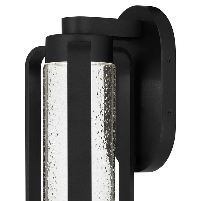 Alteck Clover 12" LED Outdoor Sconce, Black/Clear, Sand Black