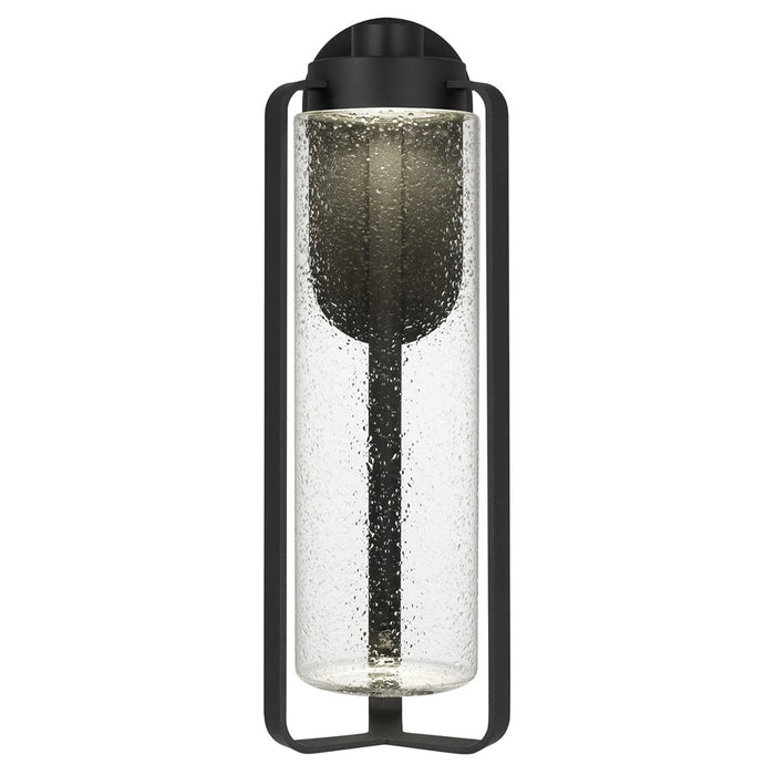 Alteck Clover 22" LED Outdoor Sconce, Black/Clear, Sand Black