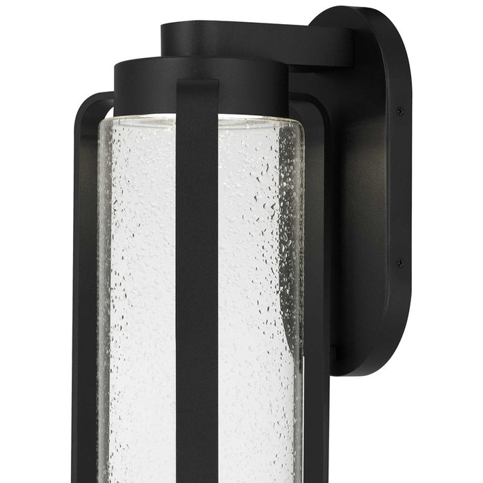 Alteck Clover 22" LED Outdoor Sconce, Black/Clear, Sand Black