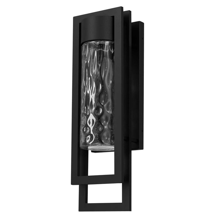 Alteck 2 Step 19" LED Outdoor Sconce, Black/Clear, Sand Black