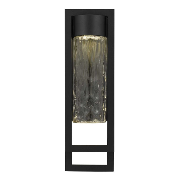 Alteck 2 Step 19" LED Outdoor Sconce, Black/Clear, Sand Black