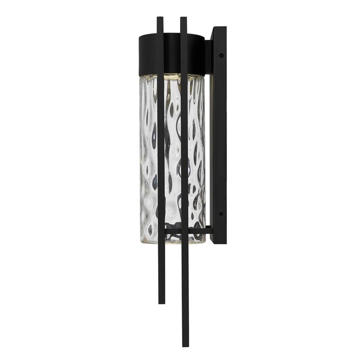 Alteck 2 Step 19" LED Outdoor Sconce, Black/Clear, Sand Black