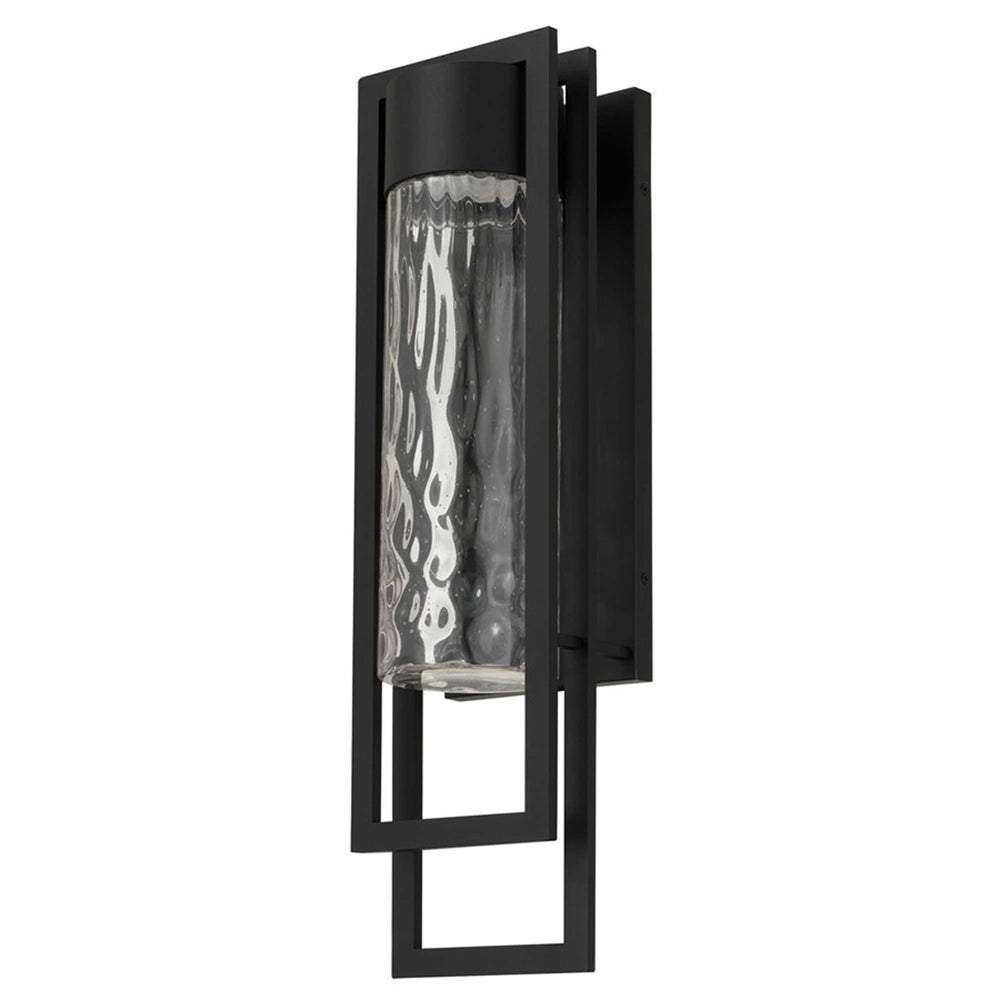 Alteck 2 Step 25" LED Outdoor Sconce, Black/Clear, Sand Black