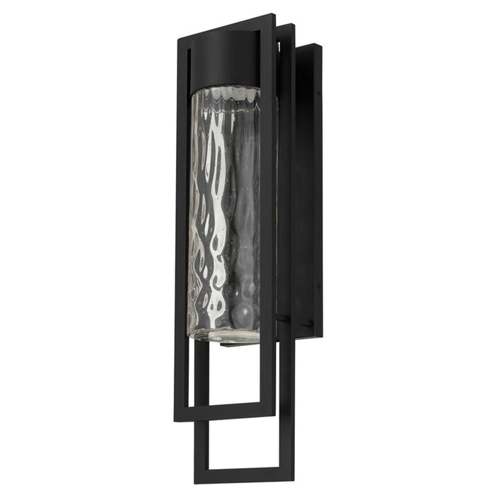 Alteck 2 Step 25" LED Outdoor Sconce, Black/Clear, Sand Black