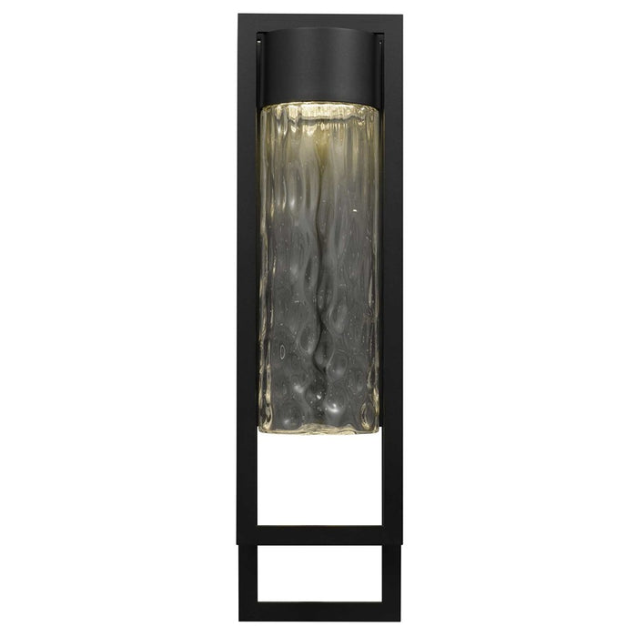 Alteck 2 Step 25" LED Outdoor Sconce, Black/Clear, Sand Black