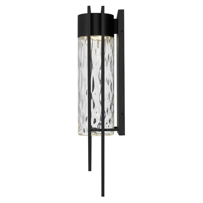 Alteck 2 Step 25" LED Outdoor Sconce, Black/Clear, Sand Black