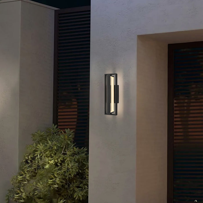 Alteck In/Out 18.5" LED Outdoor Wall Sconce, Sand Black