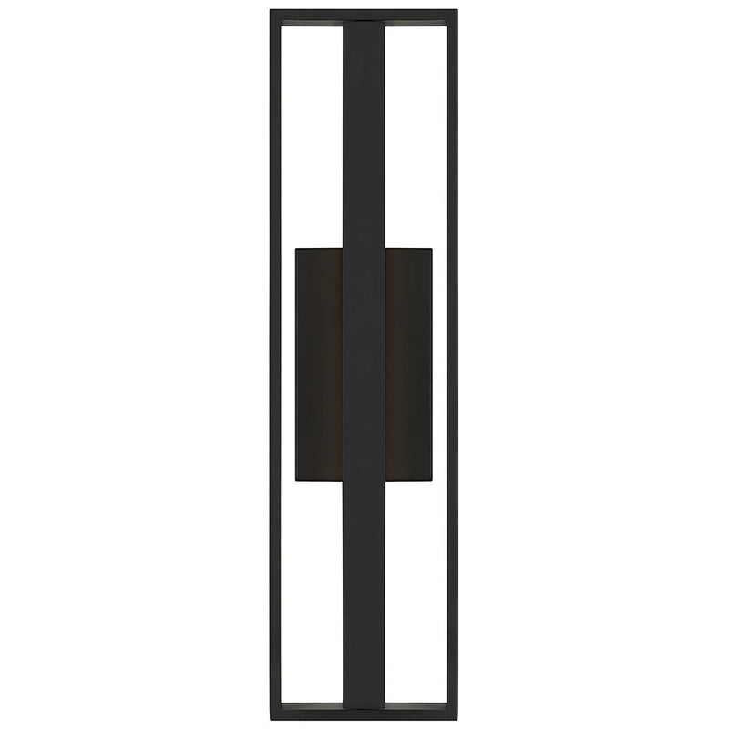 Alteck In & Out 24.5in 1-Light LED Outdoor Wall Sconce | Contemporary Sand Black Aluminum and Frosted Acrylic | Entryway | Model AW0054-30-W-BK