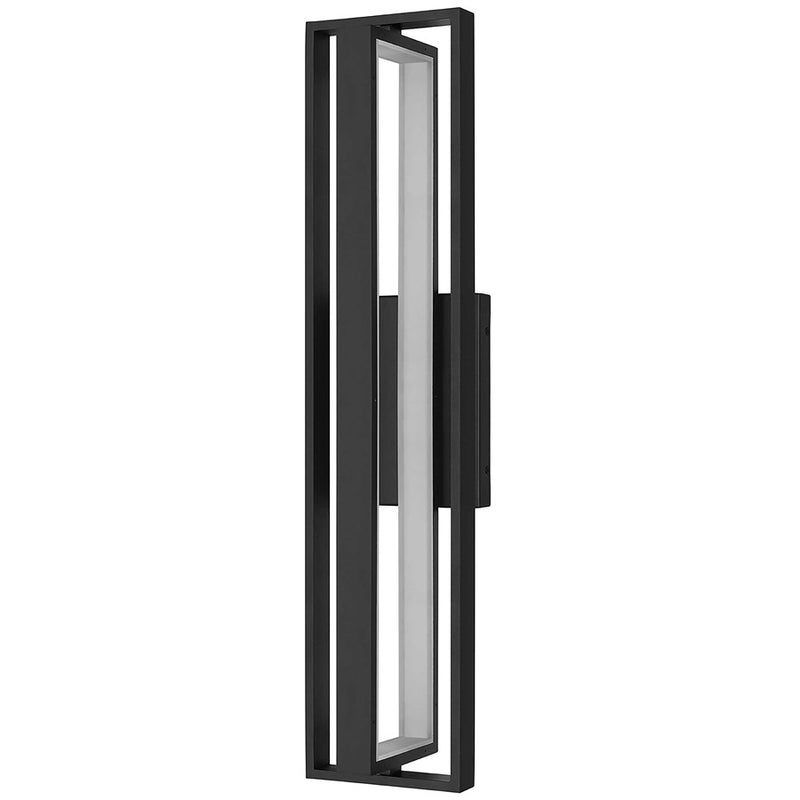 Alteck In/Out 32.5in LED Outdoor Wall Sconce | Contemporary Sand Black Aluminum and Frosted Acrylic | Patio & Corridor | Model AW0055-30-W-BK