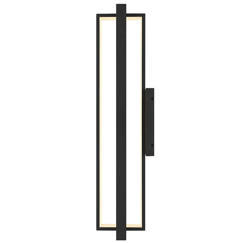Alteck In/Out 32.5in LED Outdoor Wall Sconce | Contemporary Sand Black Aluminum and Frosted Acrylic | Patio & Corridor | Model AW0055-30-W-BK