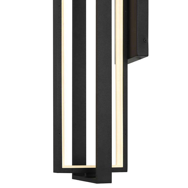 Alteck In/Out 32.5in LED Outdoor Wall Sconce | Contemporary Sand Black Aluminum and Frosted Acrylic | Patio & Corridor | Model AW0055-30-W-BK