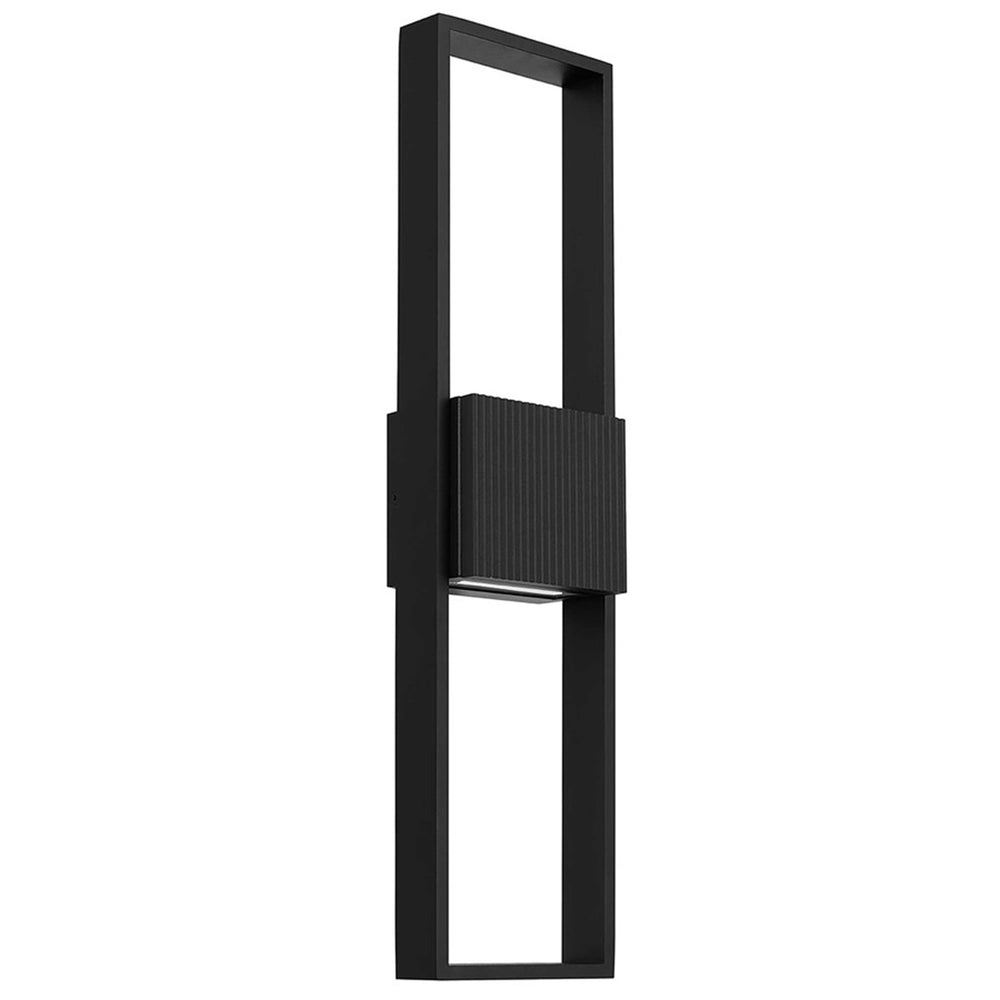 Alteck Miami 24" LED Outdoor Sconce, Black/Sand, Sand Black