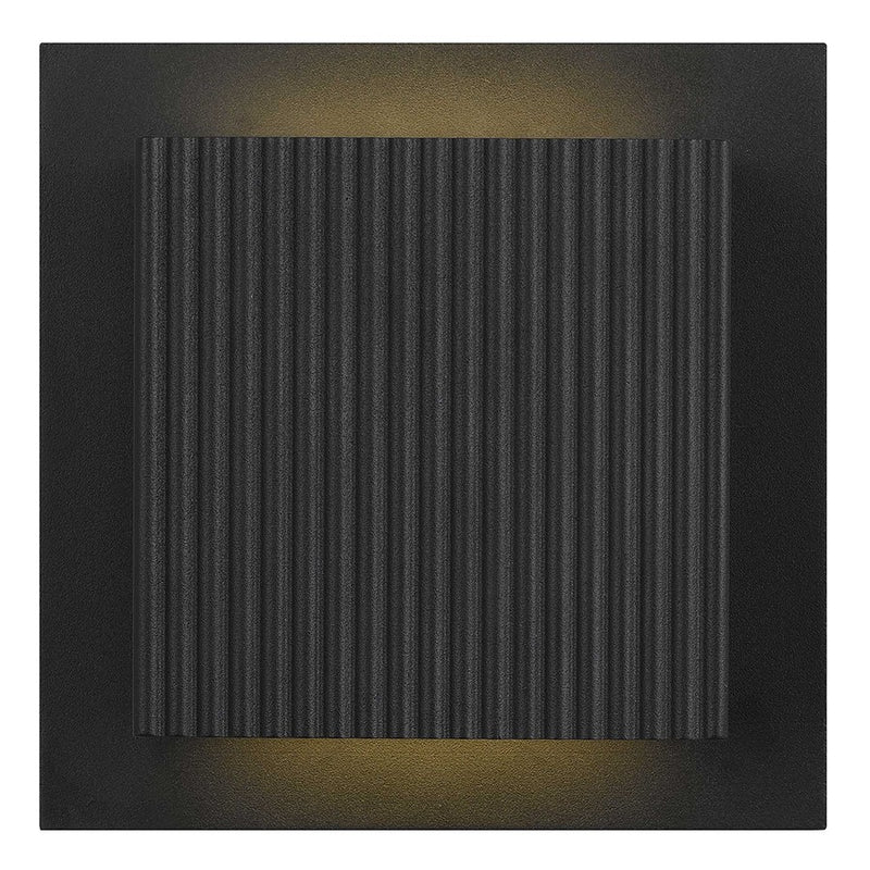 Alteck Miami 6.25in 1-Light Outdoor Sconce | Art Deco Sand Black and Sand Blast Glass | Entryway & Patio | Model AW0061-3CCT-W-BK
