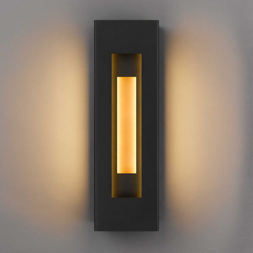 Alteck Layer 18" LED Outdoor Wall Sconce, Sand Black