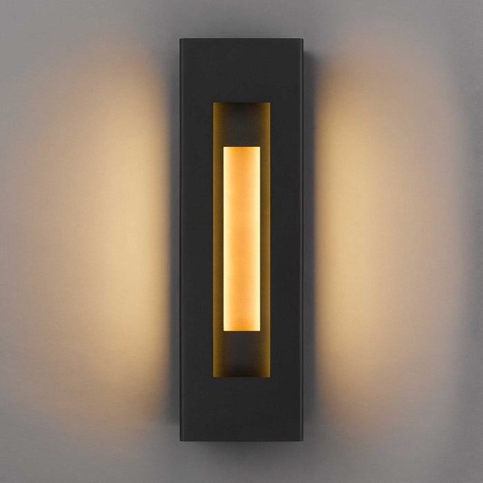 Alteck Layer 18" LED Outdoor Wall Sconce, Sand Black