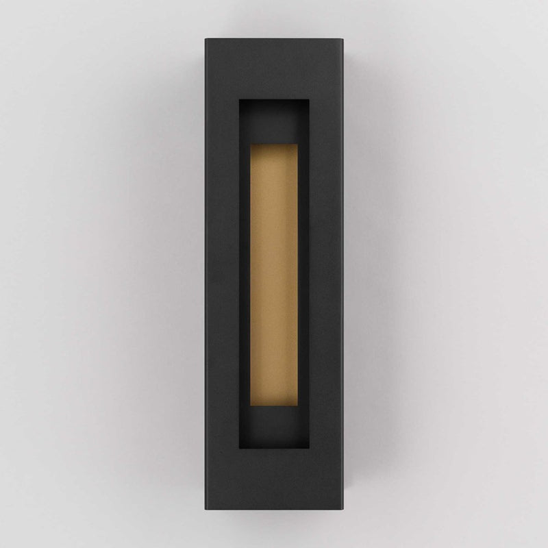 Alteck Layer 22in LED Outdoor Wall Sconce | Contemporary Sand Black and Frosted Acrylic | Covered Patio & Entryway | Model AW0080-3CCT-W-BK