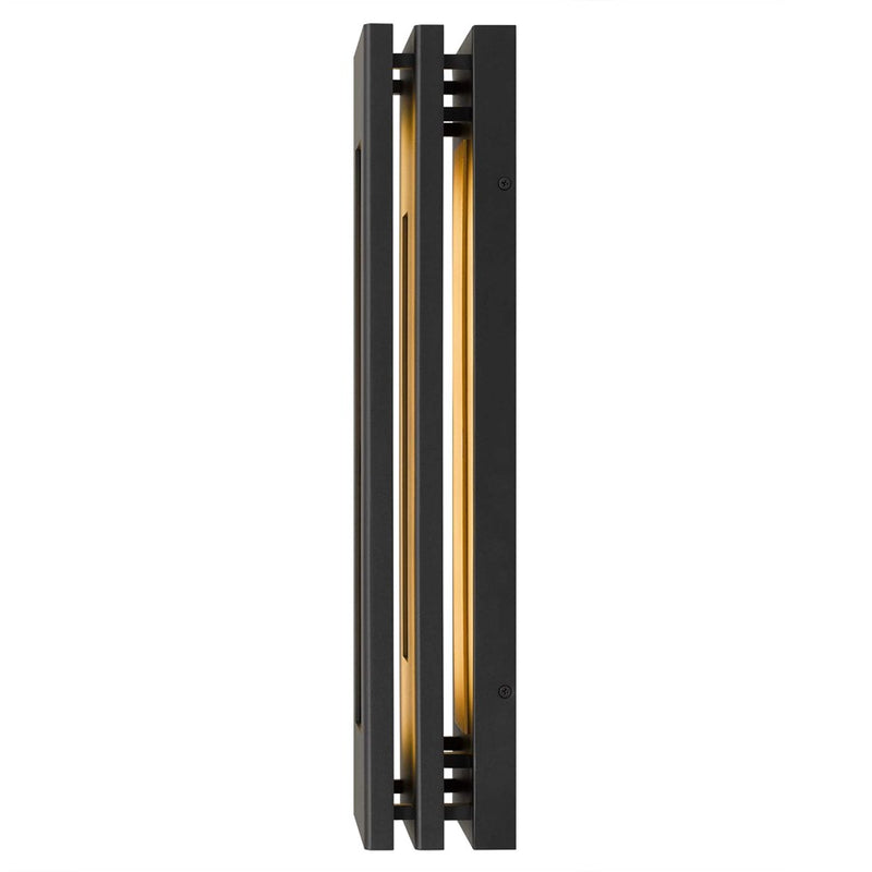 Alteck Layer 22in LED Outdoor Wall Sconce | Contemporary Sand Black and Frosted Acrylic | Covered Patio & Entryway | Model AW0080-3CCT-W-BK