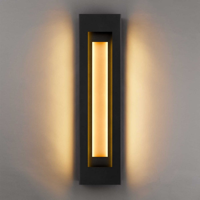 Alteck Layer 30" LED Outdoor Wall Sconce, Sand Black