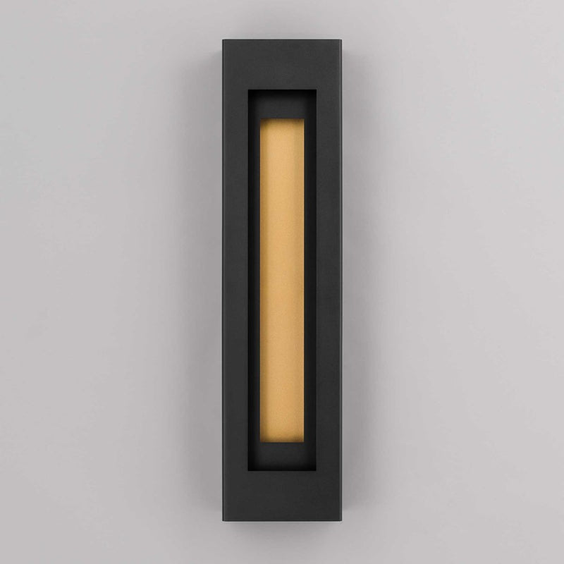 Alteck Layer 30in 1-Light LED Outdoor Wall Sconce | Contemporary Sand Black and Frosted Acrylic | Entryway & Patio | Model AW0081-3CCT-W-BK