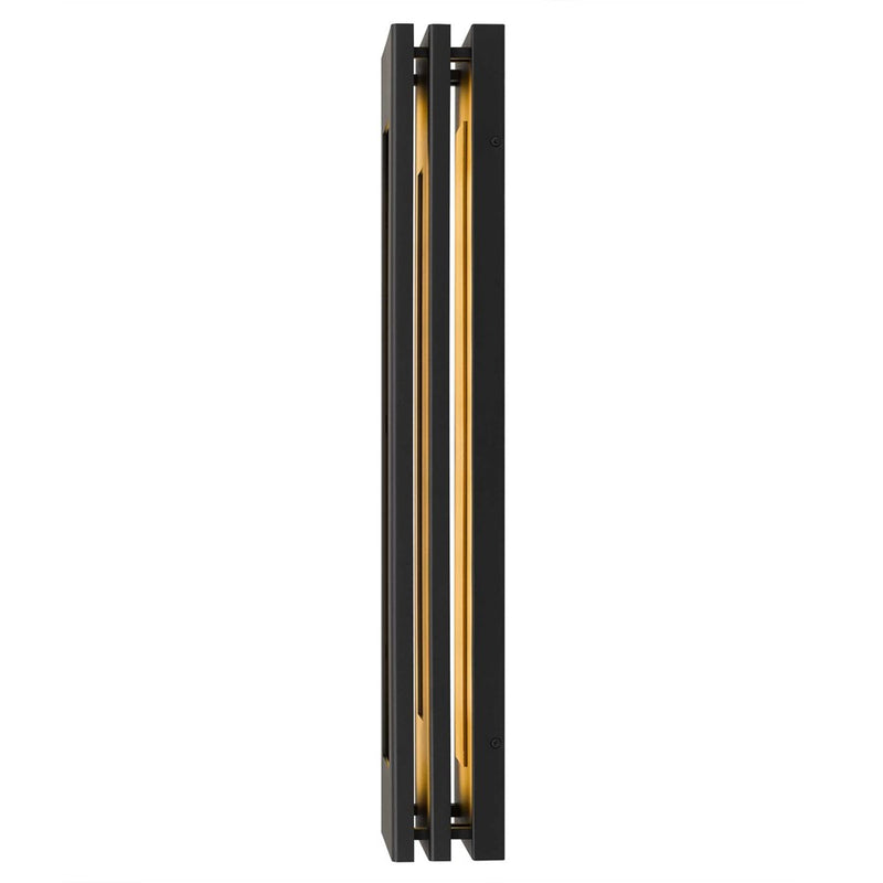Alteck Layer 30in 1-Light LED Outdoor Wall Sconce | Contemporary Sand Black and Frosted Acrylic | Entryway & Patio | Model AW0081-3CCT-W-BK