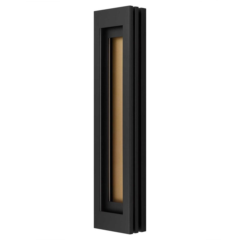 Alteck Layer 38in 1-Light Outdoor Wall Sconce | Contemporary Sand Black and Frosted Acrylic | Entryway & Patio | Model AW0082-3CCT-W-BK