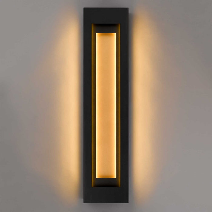 Alteck Layer 38" LED Outdoor Wall Sconce, Sand Black