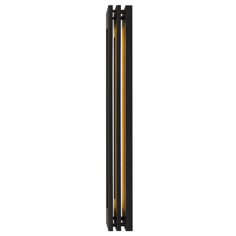 Alteck Layer 38in 1-Light Outdoor Wall Sconce | Contemporary Sand Black and Frosted Acrylic | Entryway & Patio | Model AW0082-3CCT-W-BK