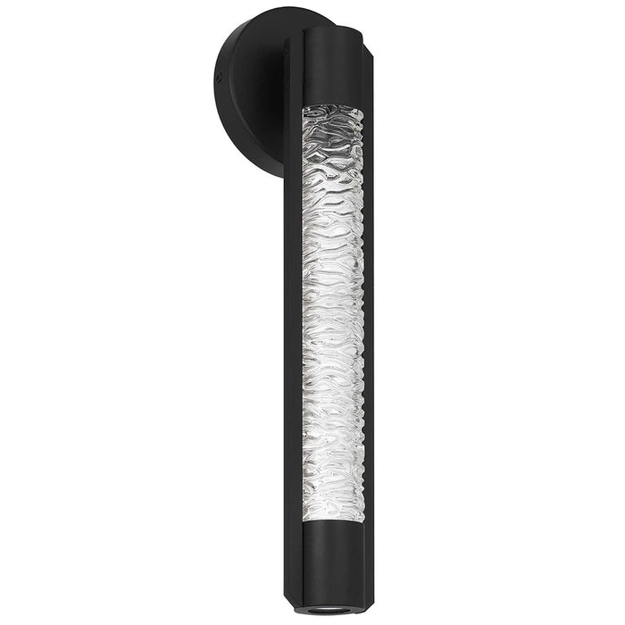 Alteck Tig 18" LED Outdoor Sconce, Black/Clear, Sand Black
