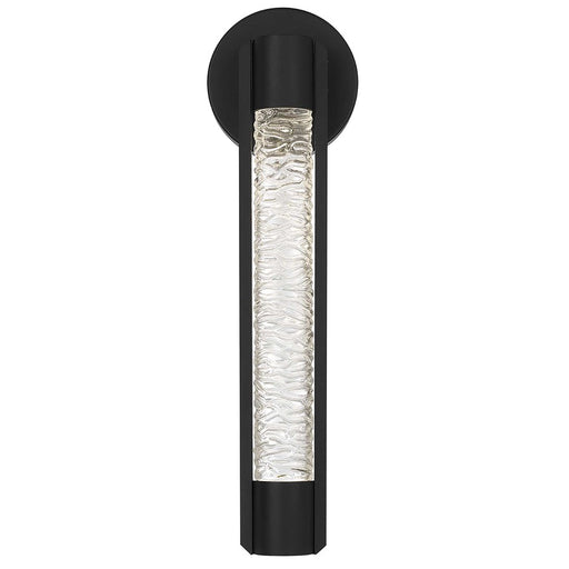 Alteck Tig 18" LED Outdoor Sconce, Black/Clear, Sand Black