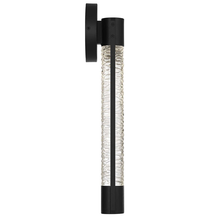 Alteck Tig 18" LED Outdoor Sconce, Black/Clear, Sand Black
