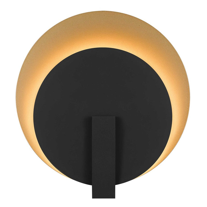 Alteck Eclipse 12.75in 1-Light Outdoor Sconce | Contemporary Sand Black and Frosted Acrylic | Entryway & Patio | Model AW0089-3CCT-W-BK-PB
