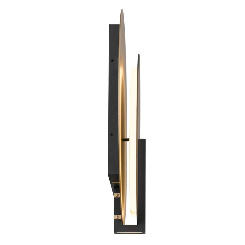 Alteck Eclipse 24.75in 1-Light Outdoor Sconce | Contemporary Sand Black Aluminum and Frosted Acrylic | Entryway & Patio | Model AW0091-3CCT-W-BK-PB