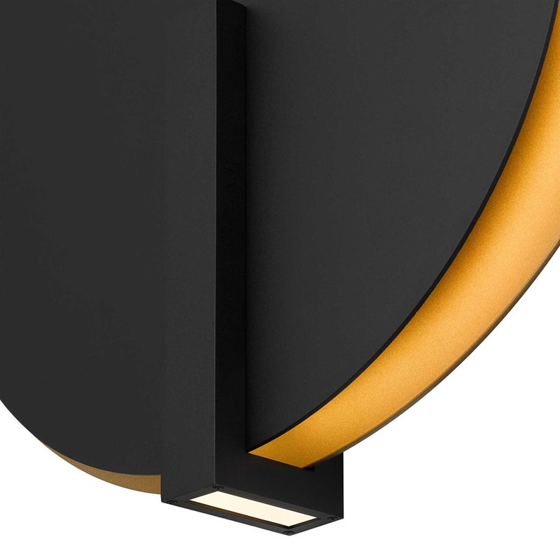 Alteck Eclipse 24.75in 1-Light Outdoor Sconce | Contemporary Sand Black Aluminum and Frosted Acrylic | Entryway & Patio | Model AW0091-3CCT-W-BK-PB