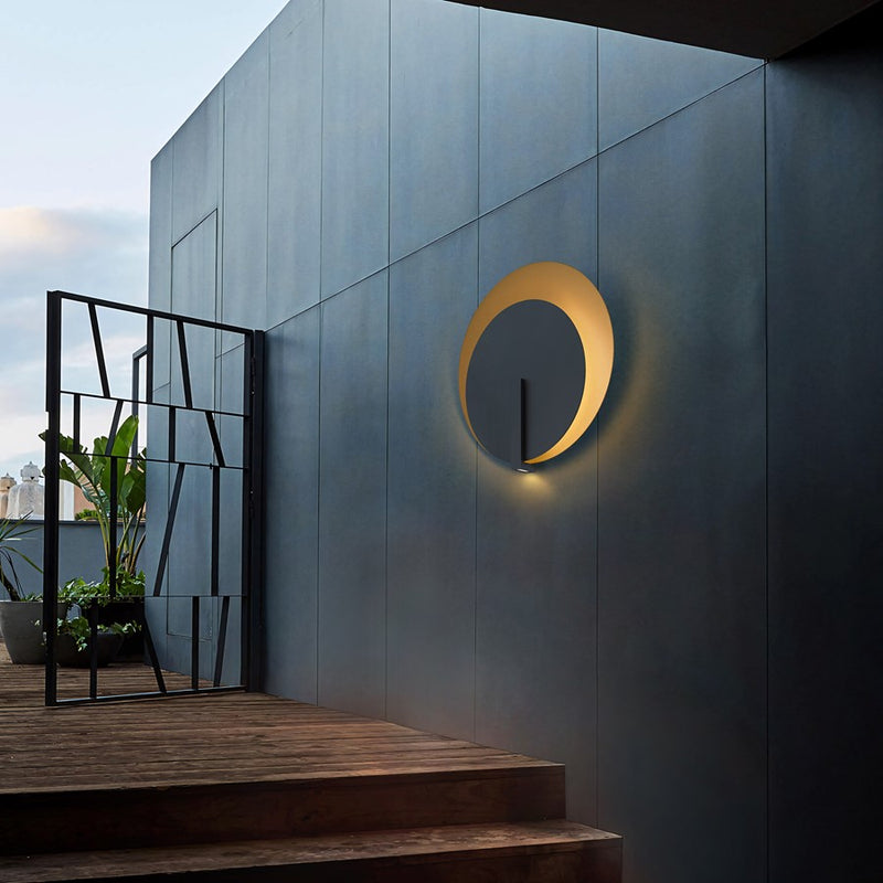 Alteck Eclipse 24.75in 1-Light Outdoor Sconce | Contemporary Sand Black Aluminum and Frosted Acrylic | Entryway & Patio | Model AW0091-3CCT-W-BK-PB