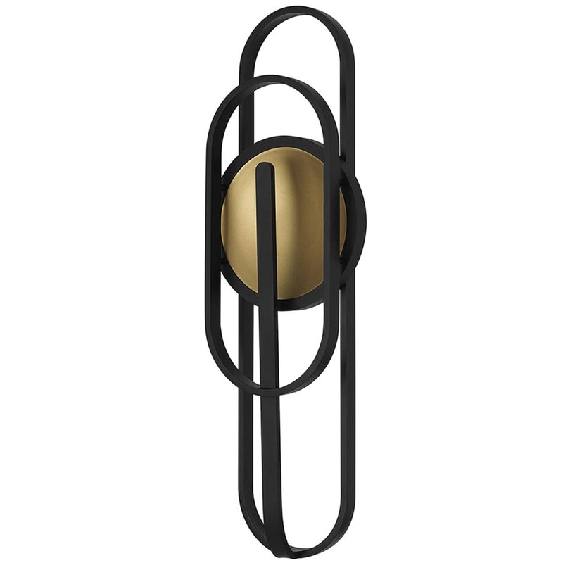 Alteck Raymond 30in LED Outdoor Wall Sconce | Art Deco Sand Black Aluminum and Sand Blast Glass | Entryway & Covered Patio | Model AW0092-3CCT-W-BK