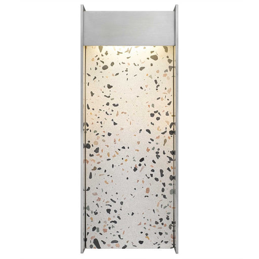 Alteck Terrazzo 14" LED Outdoor Wall Sconce, Brushed Aluminum