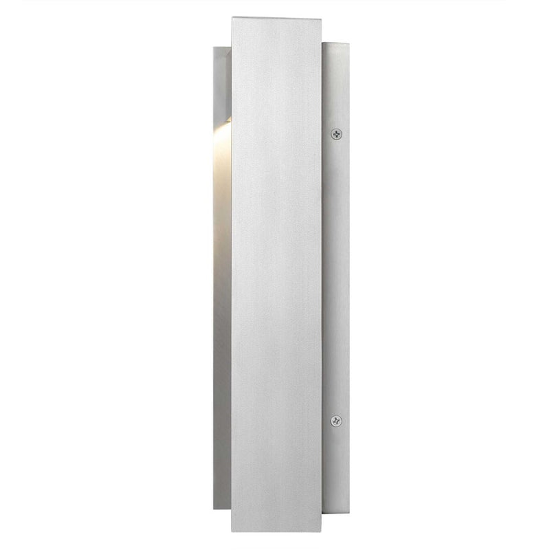 Alteck Terrazzo 14in 1-Light LED Outdoor Wall Sconce | Mid-Century Brushed Aluminum and Sand Blast Glass | Entryway & Patio | Model AW0095-3CCT-W-BA