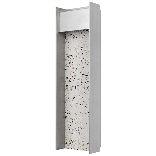 Alteck Terrazzo 20" LED Outdoor Wall Sconce, Brushed Aluminum - AW0096-3CCT-W-BA