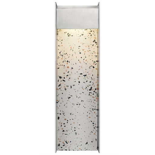 Alteck Terrazzo 20" LED Outdoor Wall Sconce, Brushed Aluminum