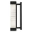 Alteck Solice 20" LED Outdoor Sconce, Black/Clear, Sand Black