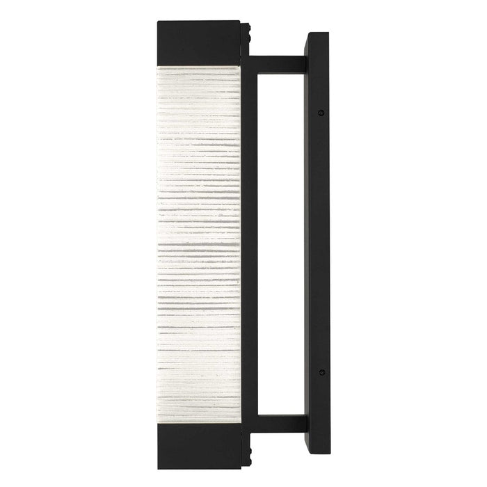 Alteck Solice 20" LED Outdoor Sconce, Black/Clear, Sand Black