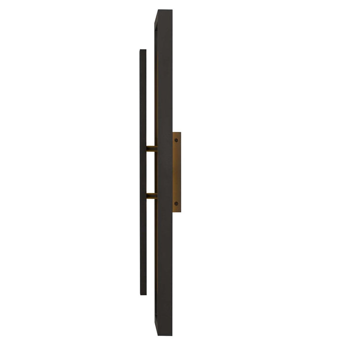 Alteck Panels 26" LED Outdoor Wall Sconce, Dark Bronze