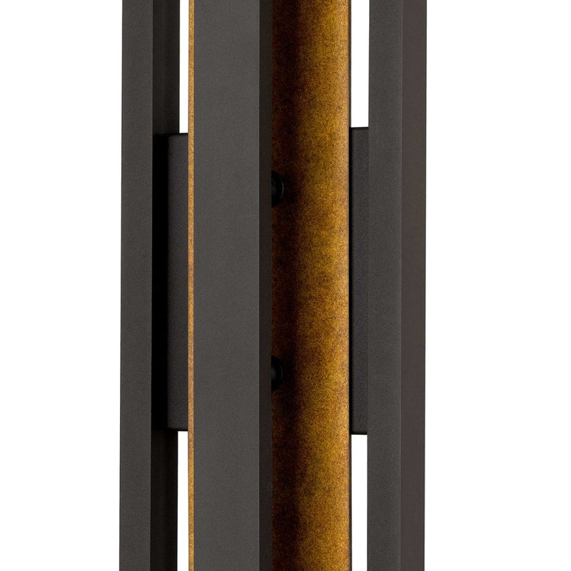 Alteck Panels 26in LED Outdoor Wall Sconce | Contemporary Dark Bronze and Sand Blast Glass | Entryway & Patio | Model AW0100-3CCT-W-DB