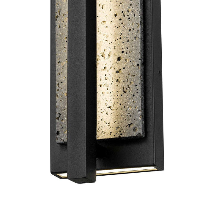 Alteck Dakota 16" LED Outdoor Wall Sconce, Sand Black