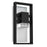 Alteck Mars 12" LED Outdoor Sconce, Black/Clear, Sand Black