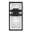 Alteck Mars 12" LED Outdoor Sconce, Black/Clear, Sand Black